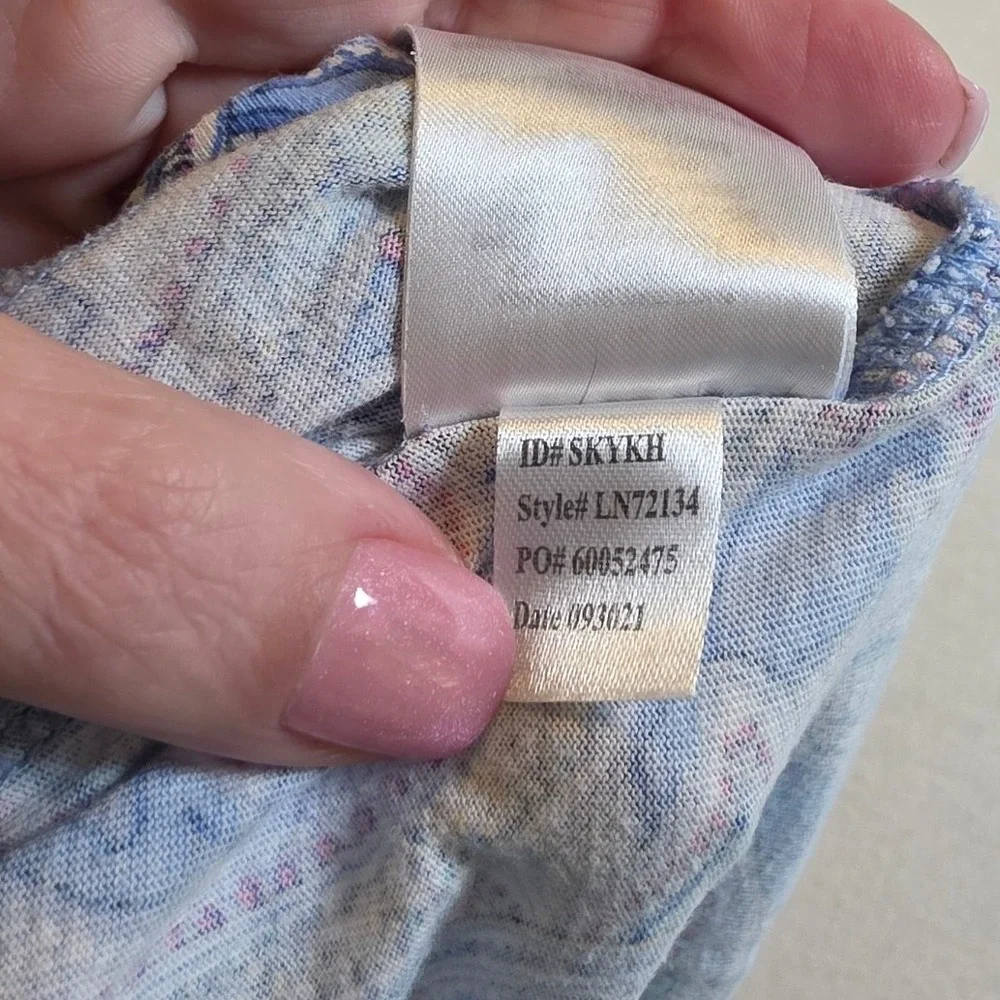 Lauren Ralph Lauren Womens XS Blue Paisley Pajama‎ Set RLR Capri Pants Shirt PJs